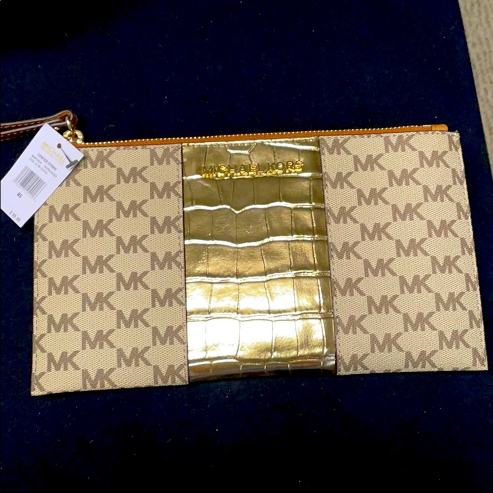 Michael Kors Center Stripe Clutch